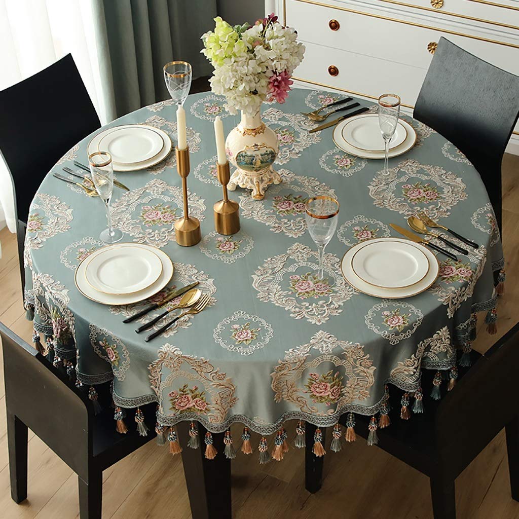 Nappes de fête rondes bleu cyan : finissez-en avec les taches d'huile