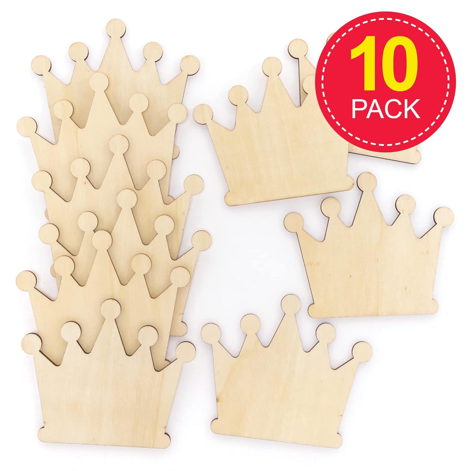 Baker Ross Make Your Own Crown Coaster, Wood Crafts for Girls and Boys