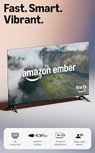 Amazon Ember 55″ 4-Series with Fire TV (newest gen), 4K Ultra HD smart TV with Alexa Remote, HDR10+, fast processor, Dolby Audio, Ambient Experience, free and live TV