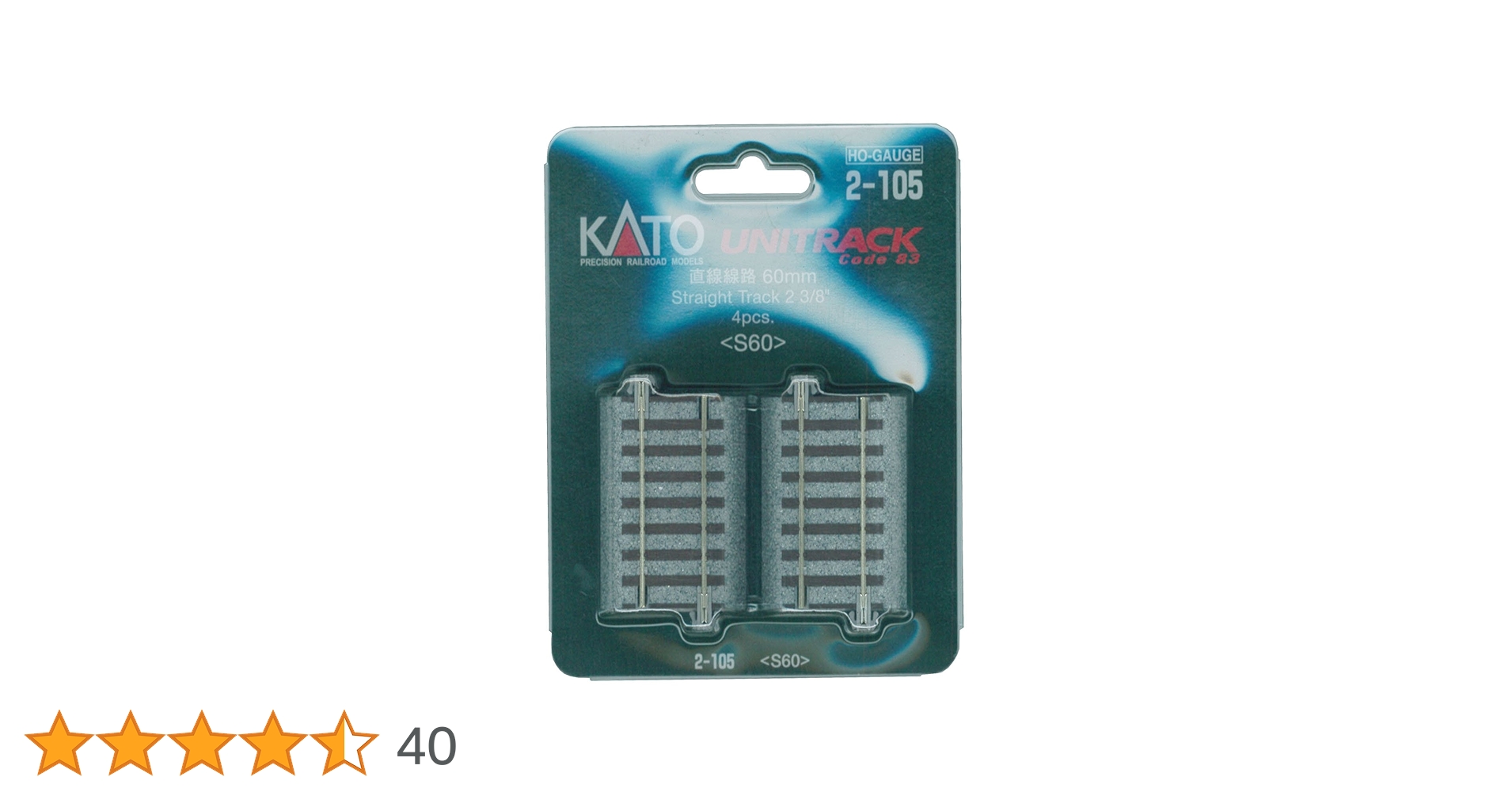 Amazon | KATO HOゲージ 直線線路 60mm 4本入 2-105 鉄道模型
