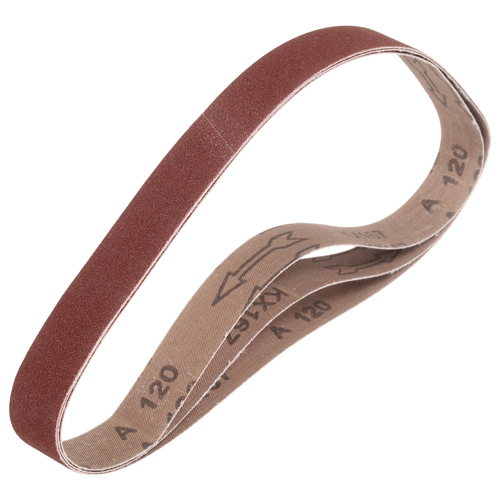HARFINGTON 1 x 30 Inch Sanding Belts, 5 Pcs 120 Grits Aluminum Oxide Abrasive Belt Sander File Belt for Woodworking, Metal Polishing, Knife Sharpener