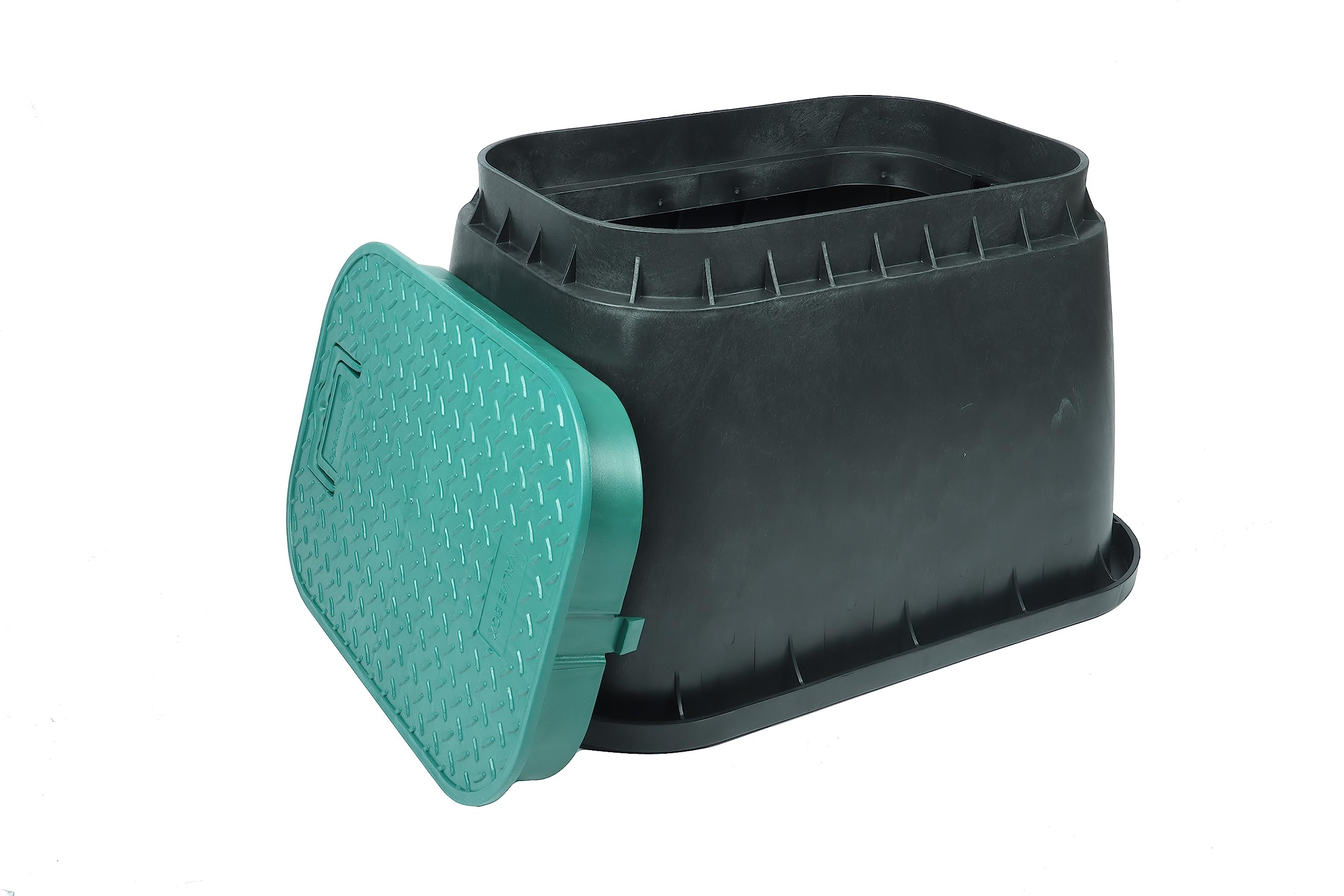 Wacredo Ventilbox Standard, 12" Ventilkasten rechteckig mit Deckel, 390 x 520 x 325mm Hydrantenschutzgehäuse Verteilerkasten für bis zu 6 Magnetventile | Bewässerung |Bewässerungsanlage