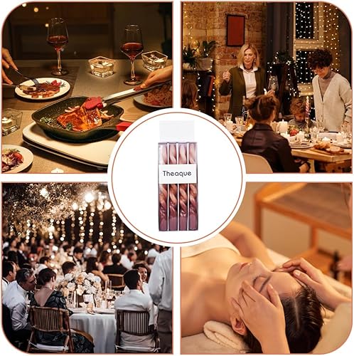 Miniatura 4 de Juego de 4 velas cónicas de 10 pulgadas perfumadas hechas a mano con aroma a rosa, cera de soja natural para vacaciones, bodas, fiestas, cenas,