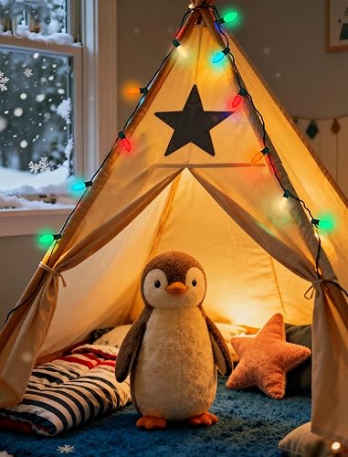 Miniatura 5 de Cadena de luces para exteriores de 25 pies, luces verdes con 25 bombillas y 1 de repuesto, bombillas LED C9 de 0.6 W, carcasa de plástico a prueba