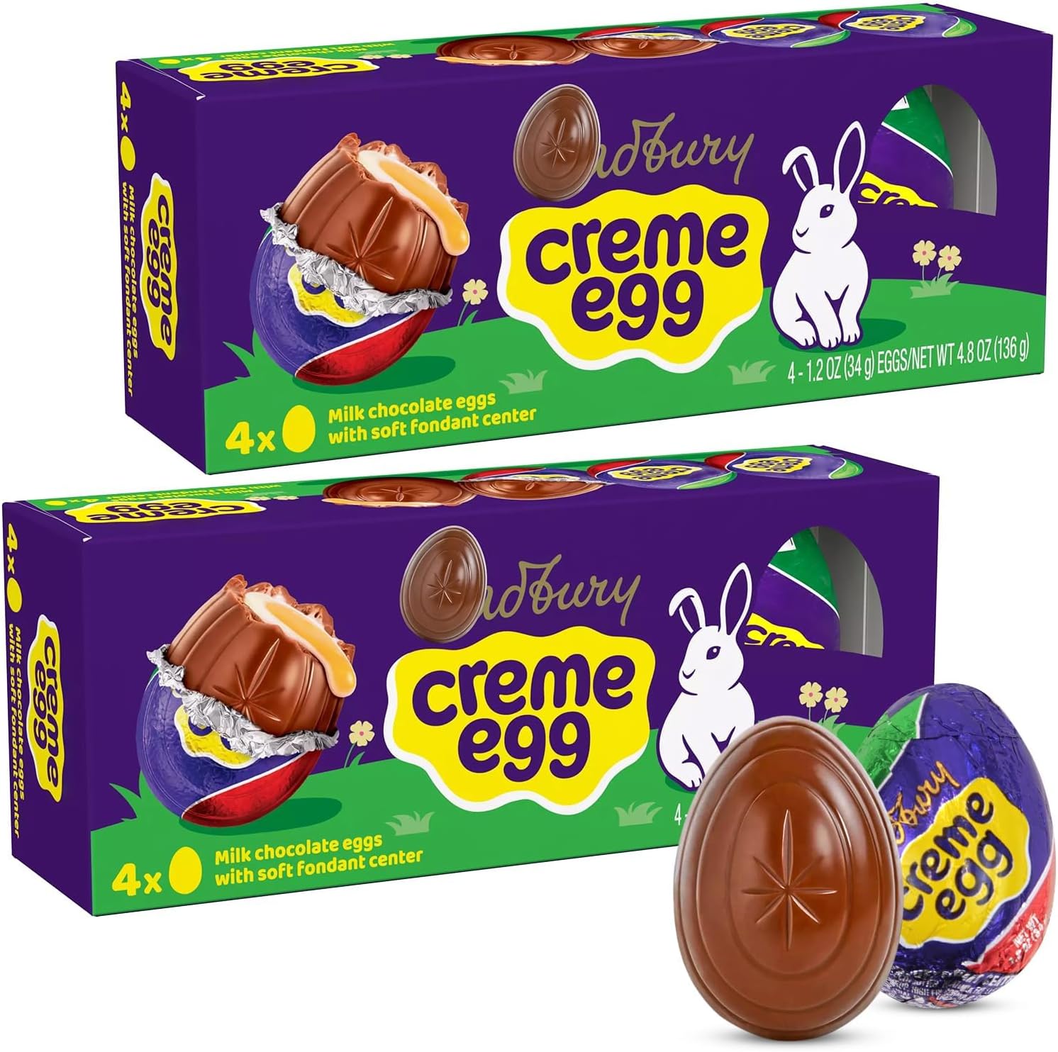 - Easter Chocolate Creme Eggs, 2 Boxes of Easter Egg Each Contains 4 Chocolate Eggs, Ideal for Sharing with Family, Friends and Loved Ones, Perfect for Egg Hunts and Basket Stuffers