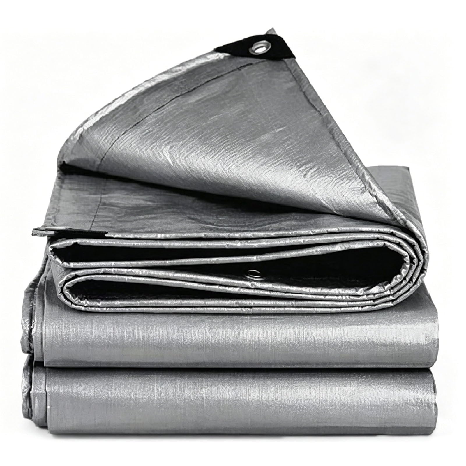Waterproof Tarpaulin 170 x 700 cm UV Resistant, Pe Material, Lightweight Tarplarge Ground 120 G M², Reinforced Corners for Garden Furniture Camping Camping, Silver