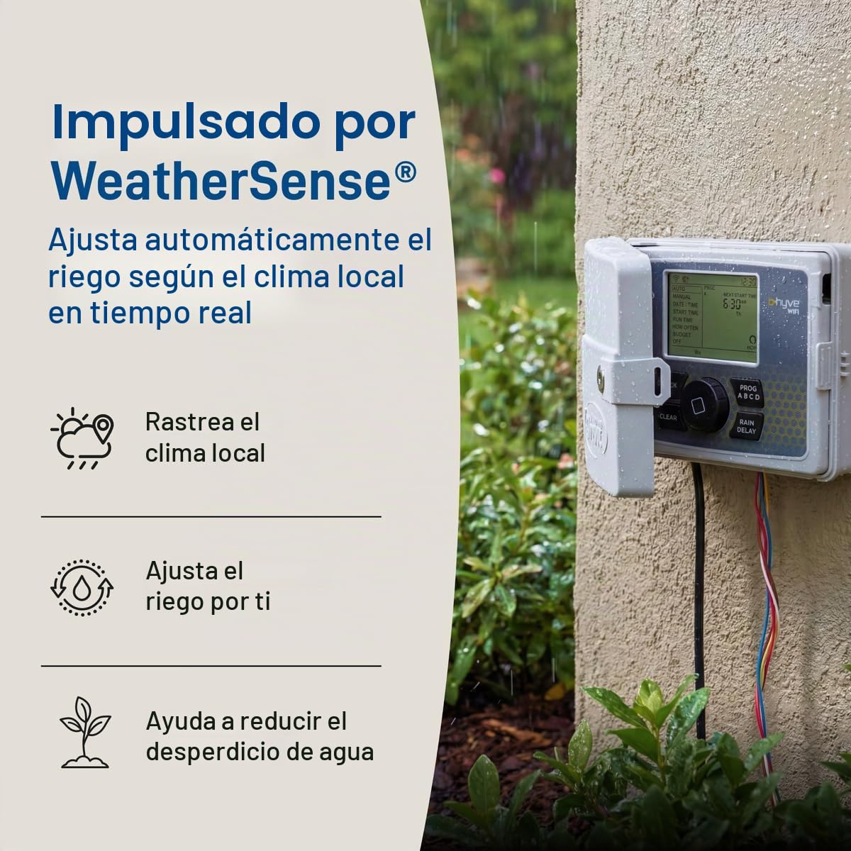 Orbit 57946 B-hyve - Controlador Inteligente de Sistema de rociadores WiFi para Interiores y Exteriores de 6 Estaciones