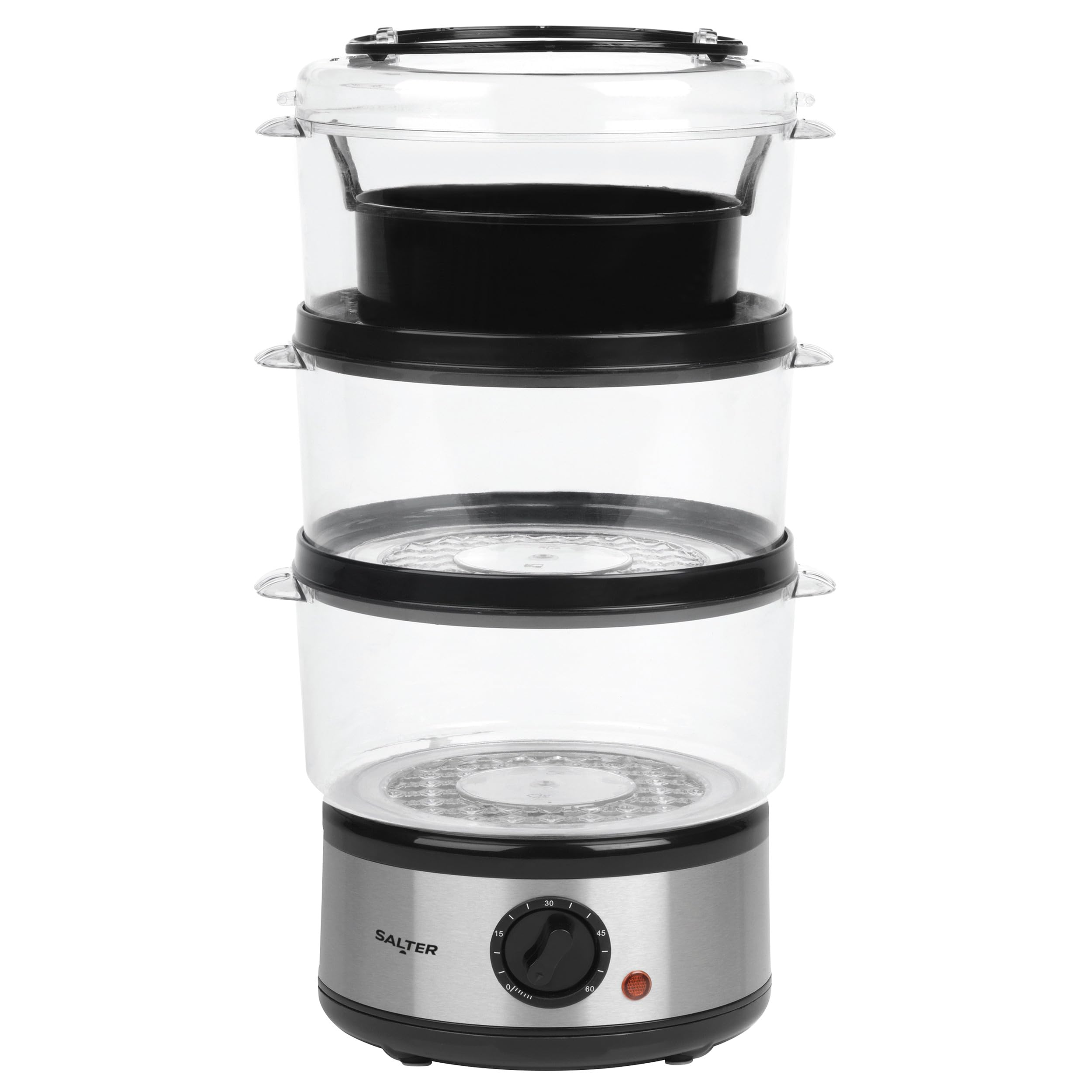 Salter Ek2726 Healthy Cooking 3-Tier Food Rice Meat Vegetable Steamer, 7. 5 Litre, Liters-image-16