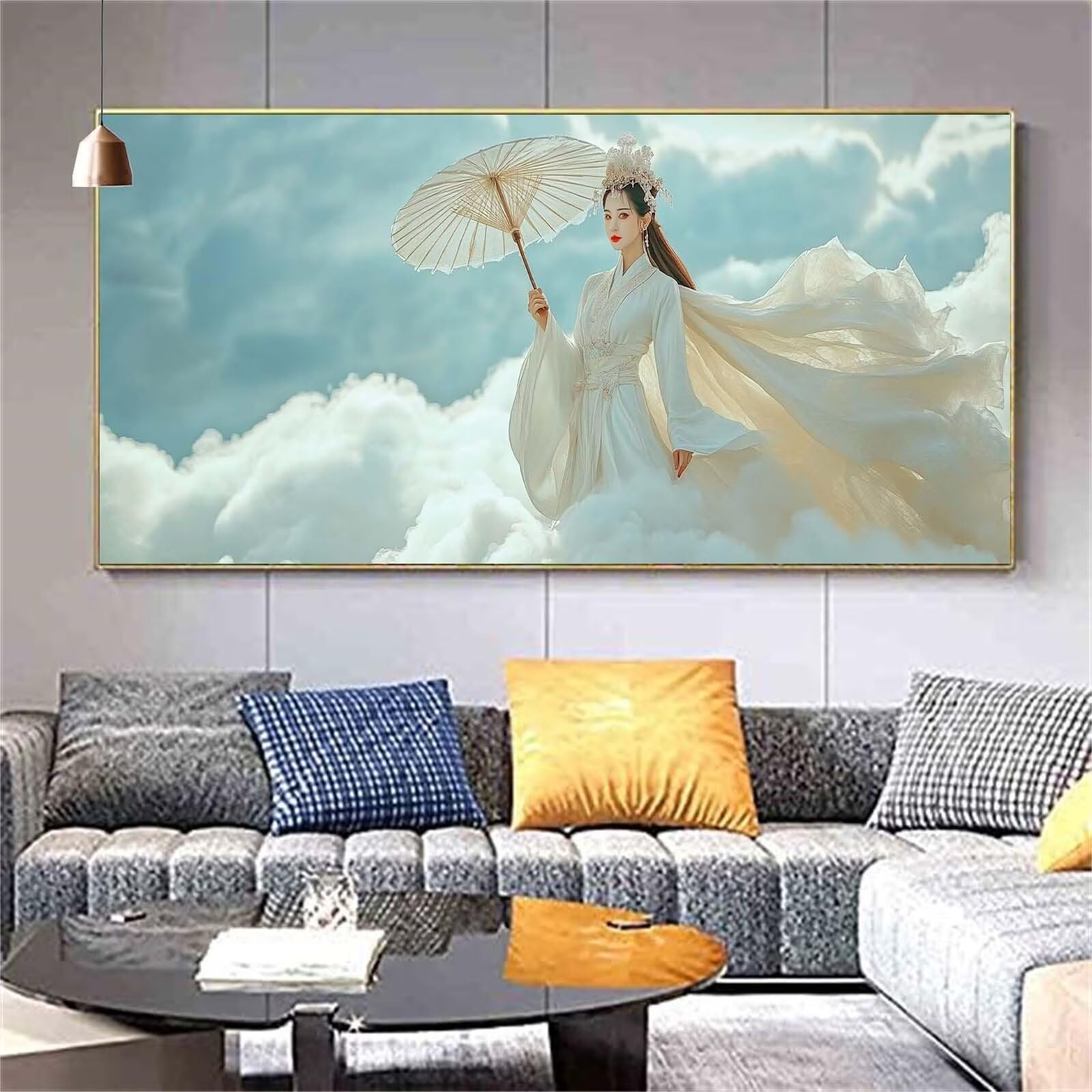 Diamond Painting Fée Diamond Painting Adulte Chine Diamant Painting Enfant,DIY Peinture Diamant Broderie Diamant Kit Complet Diamant Art Tableau Perle Decoration Maison Idee Cadeau Femme 70x200cm Z773