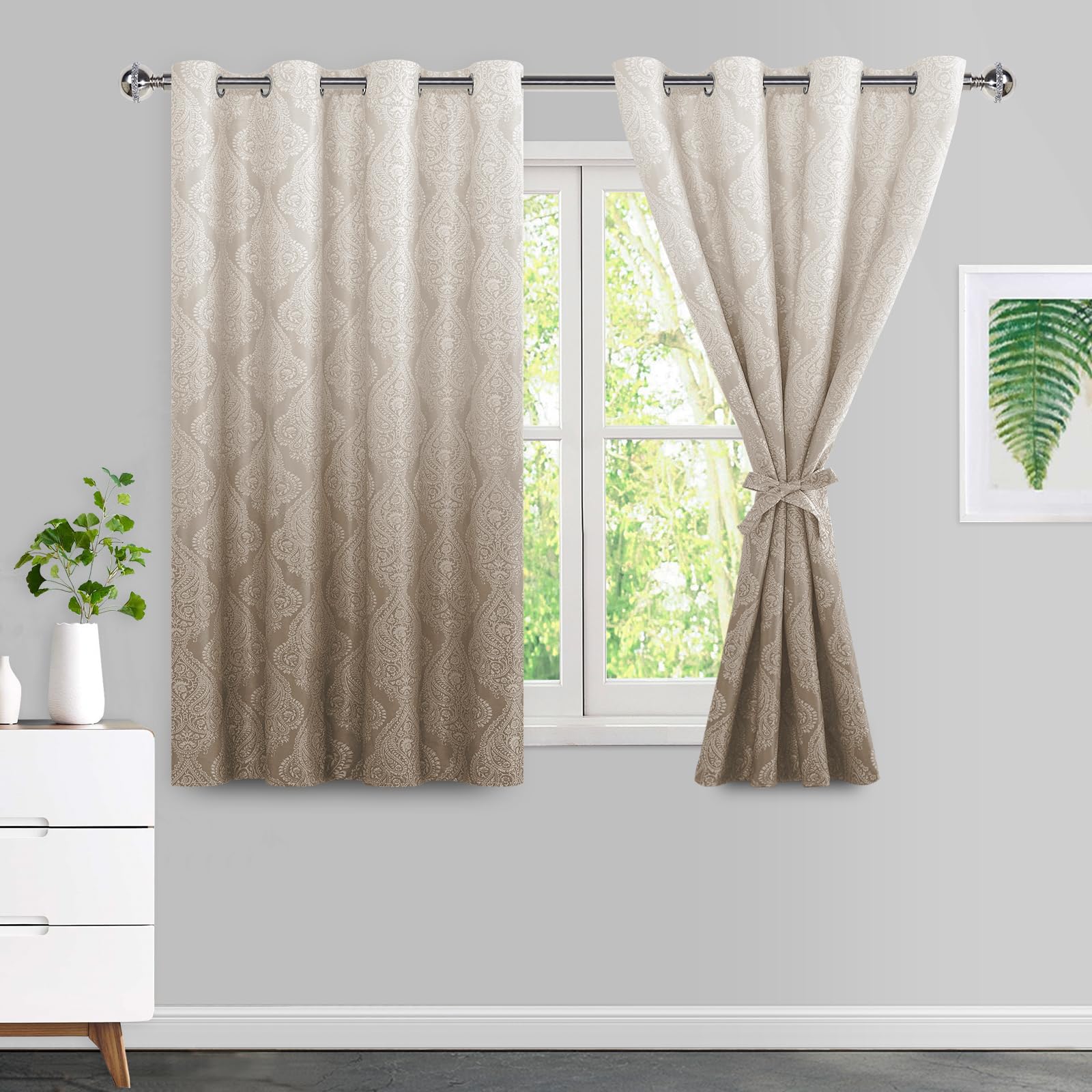Rideaux isolation thermique et phonique taupe JIUZHEN pour chambre