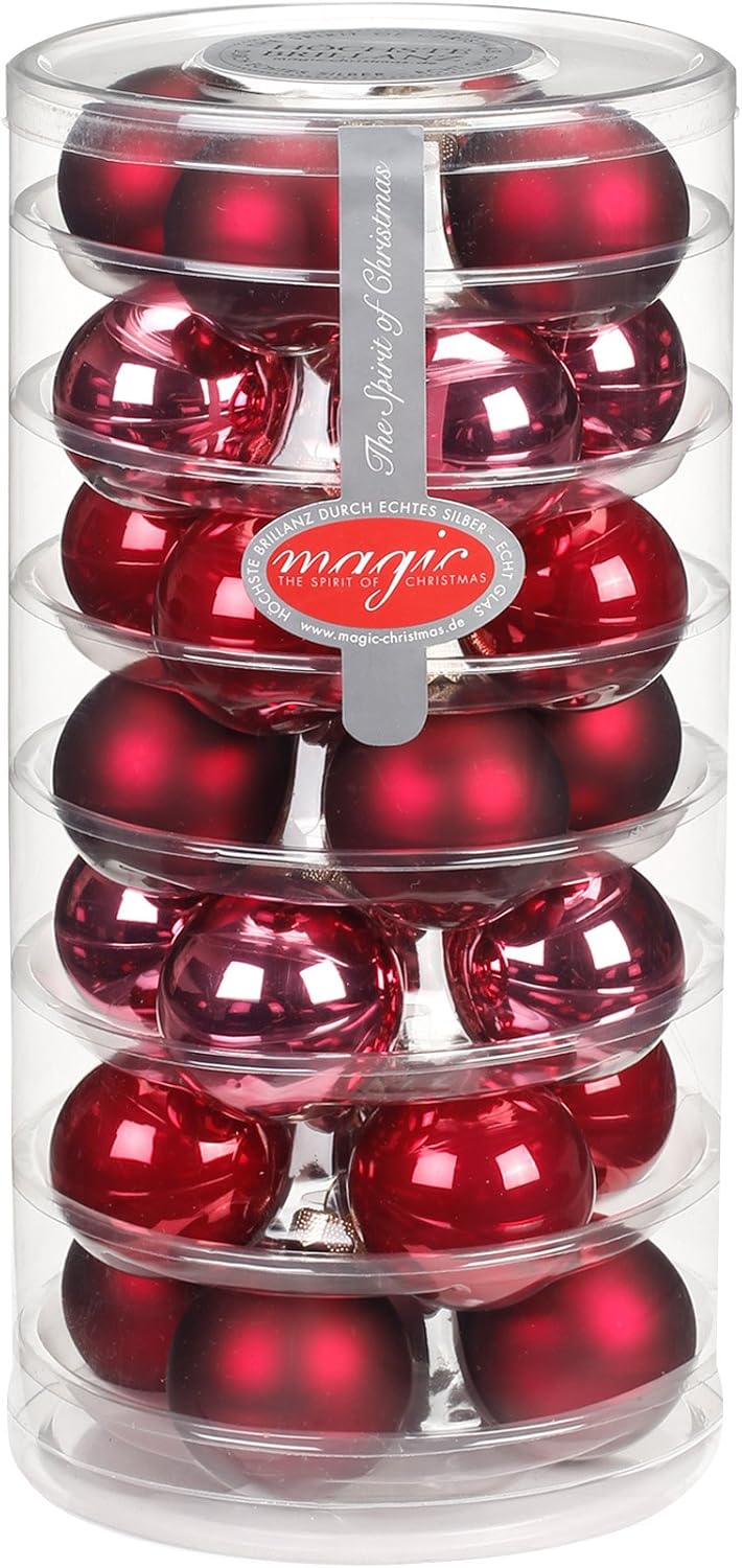 Inge-glas 15227D003MO Glass Christmas Bauble with Red 16 x 16 x 36 cm
