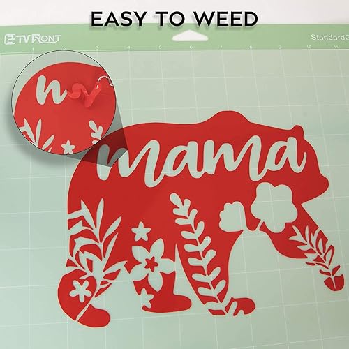 Miniatura 135 de Vinilo para Cricut – Juego de hojas de vinilo adhesivas permanentes – Hojas de vinilo de 12 x 12 pulgadas / 30.48 x 30.48 cm. y hojas de cinta de 12