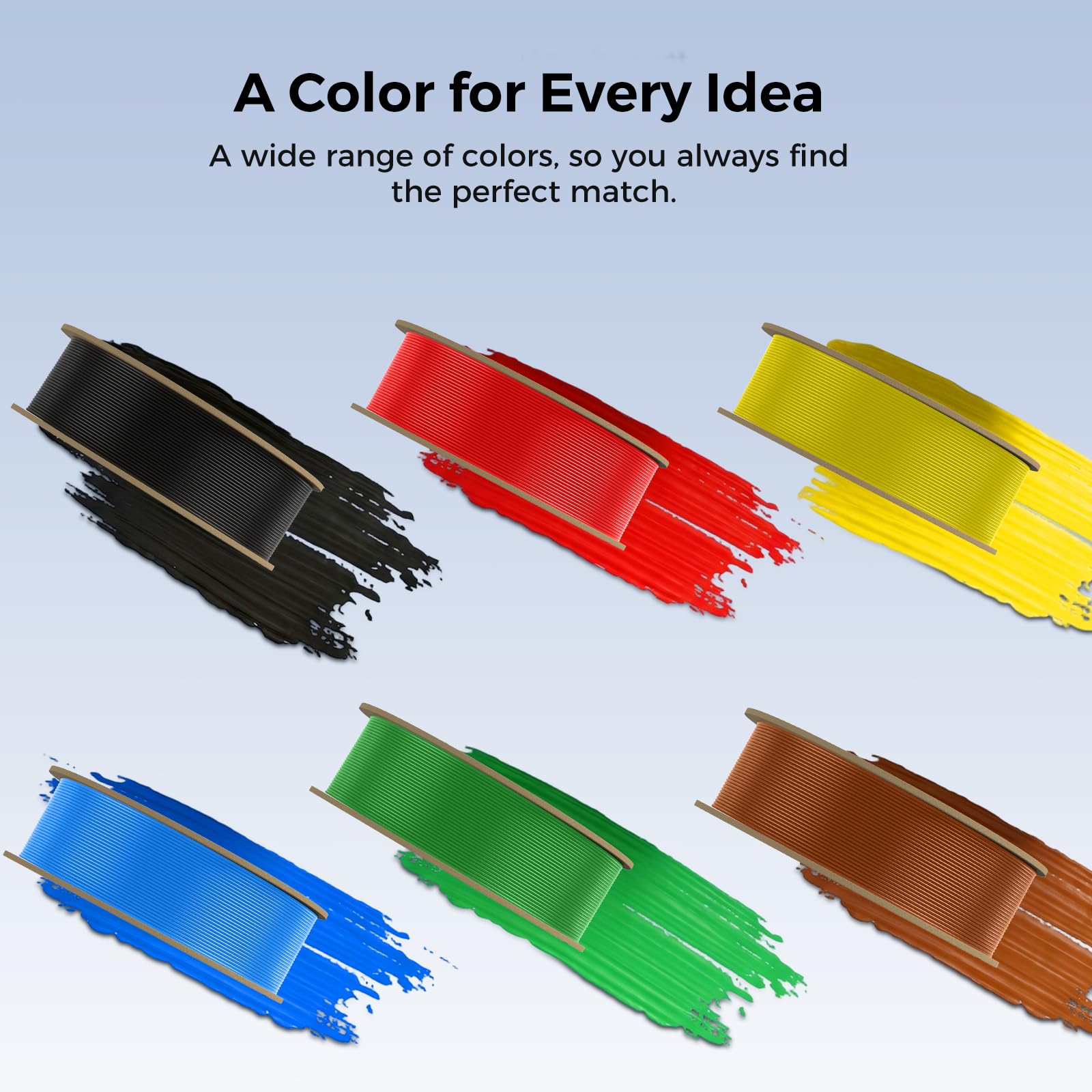 Creality Hyper PLA Filament, Filamento PLA 1,75 mm, Precisión Dimensional +/-0,02 mm, alta Velocidad de Impresión 30–600 mm/s, para Impresoras 3D FDM, 4 kg (8,8 lb), 4 Negro