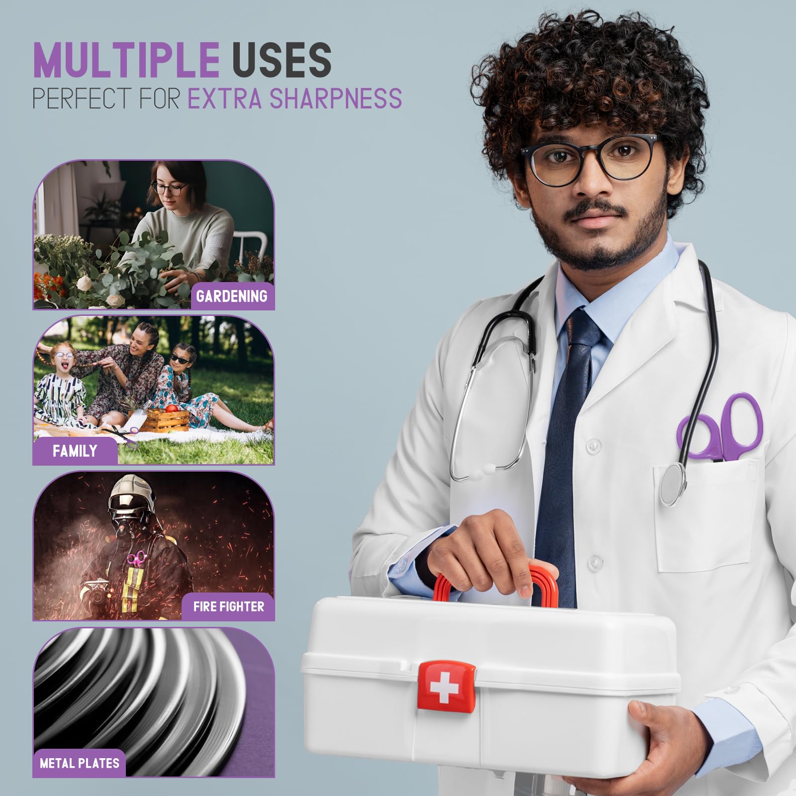Medical Trauma Shears - EMT Scissors Purple -5 Medical Trauma Shears - EMT Scissors Purple -5