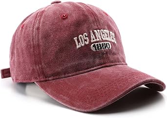 Los Angeles Hat Vintage Cotton Baseball Cap Unisex Dad Hat Sun Hat for Men and Women