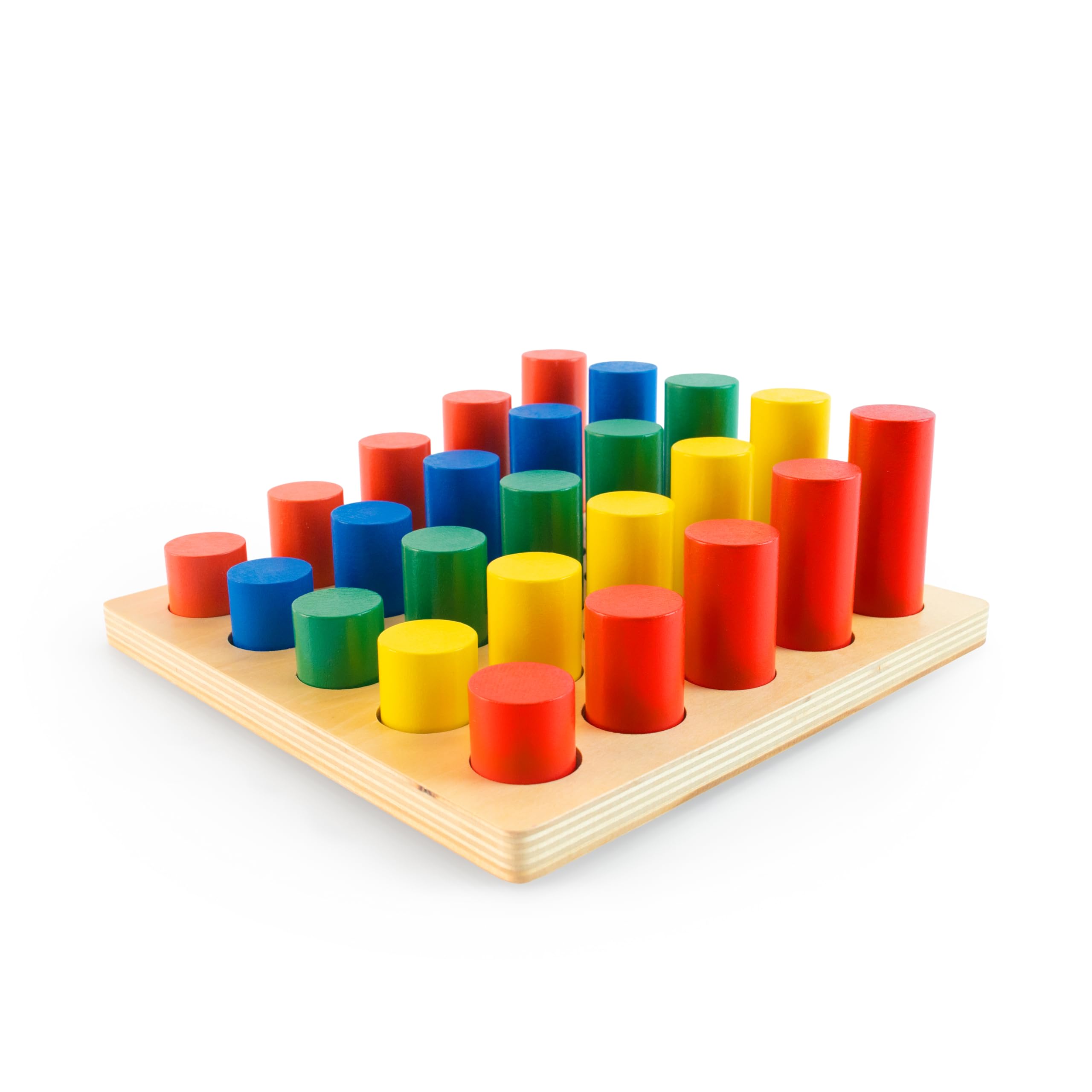 Montessori Materiali matematici, giocattolo educativo in legno per numeri e calcoli, scuola materna e elementare, scuola domestica e aule a partire dai 3 anni (scala a cilindro Montessori)