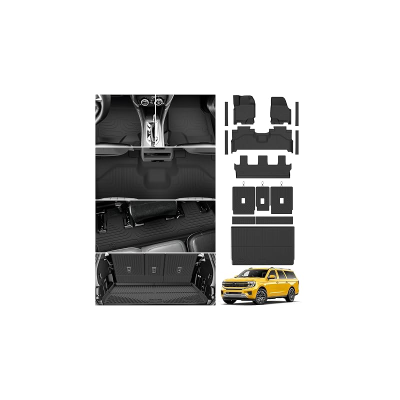 Kit de Tapetes Automotivos em TPE para Ford Expedition Max 2025–2027, SUV de 8 lugares, conjunto completo com 14 peças KUST