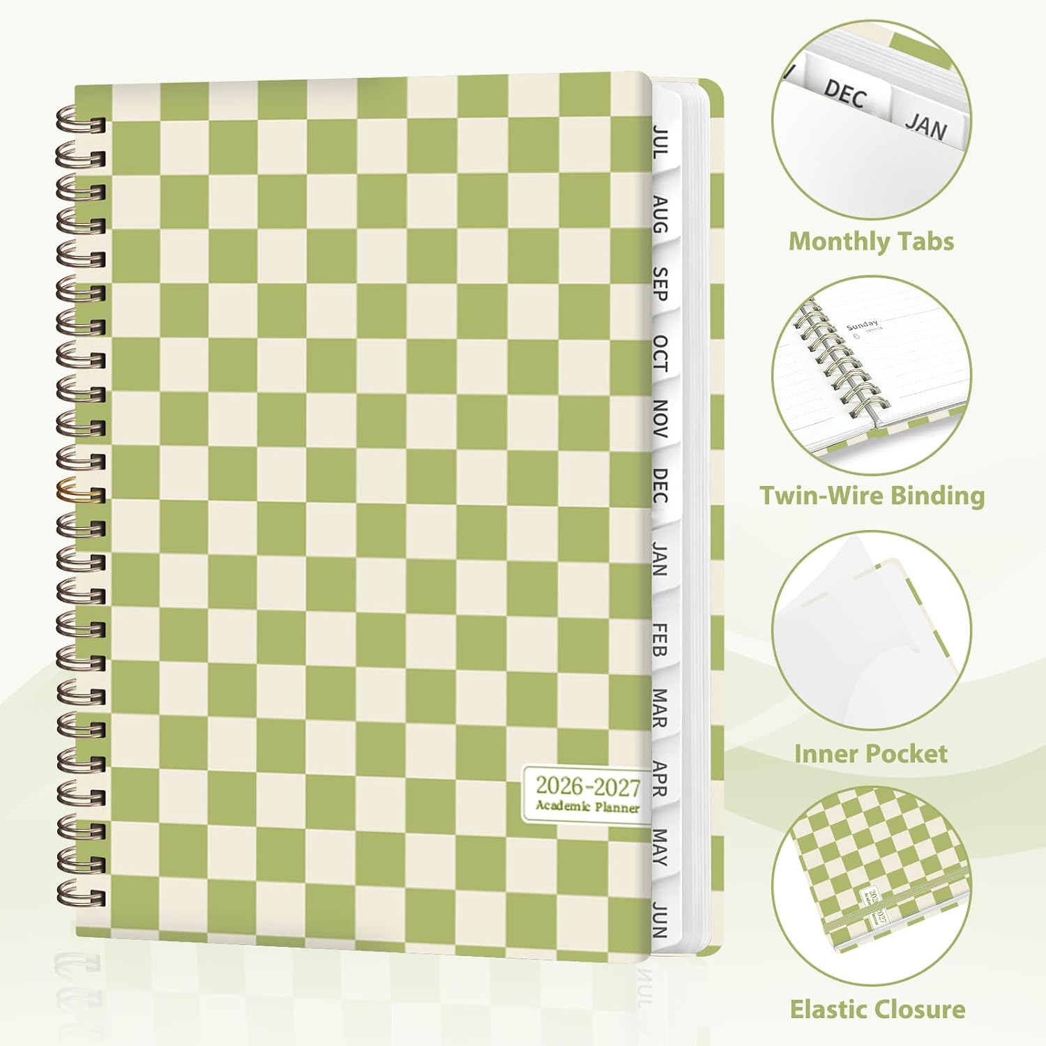 Planner 2026-2027, Weekly and Monthly Academic Year Calendar Planner, July 2026 - June 2027, Daily Agenda Book for Office School Supplies, A5(6.3'' x 8.5'') image 4