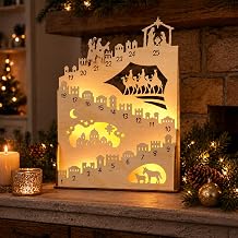 Nativity Religious Advent Calendar 2026 Christian Countdown Gift with Light