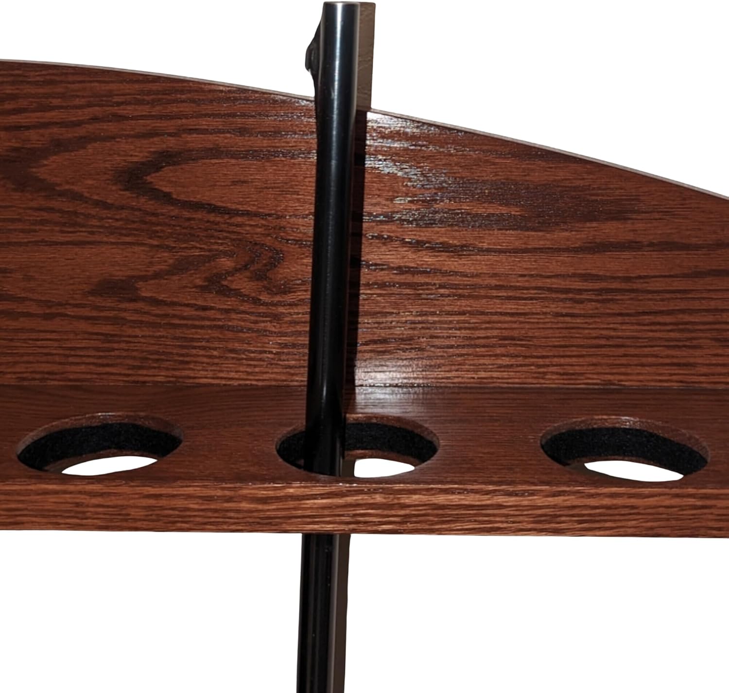 Solid Oak Wall-Mounted Gun Rack with Locking Ammo Cabinet