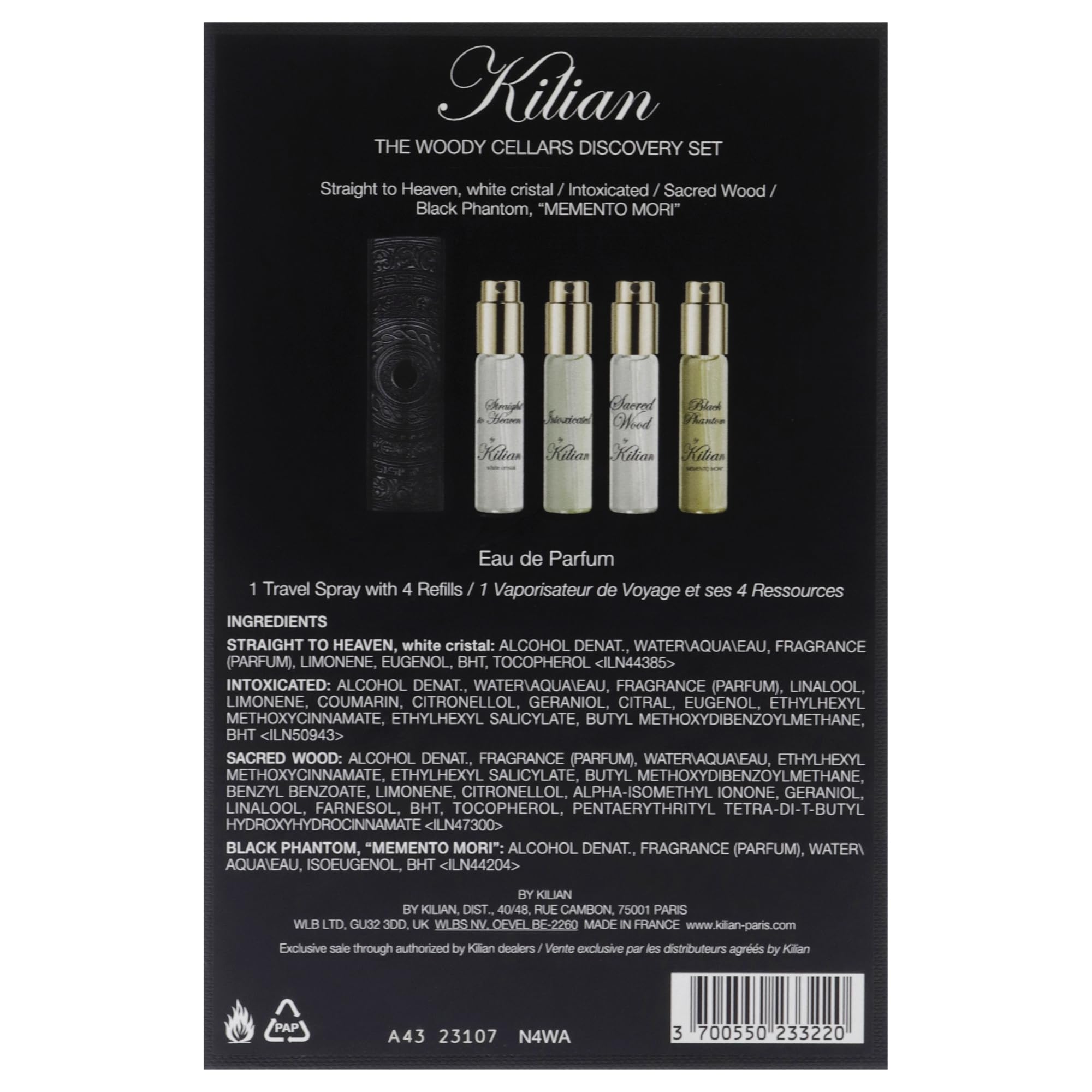 Amazon.com : Kilian Cellars Discovery Set for Unisex - 4 Pc