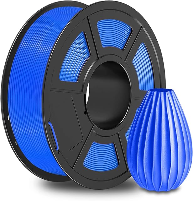 SUNLU PETG Filament 1,75 mm z rolką SUNLU Upgrade, 1 kg, dokładność pomiaru +/- 0,02 mm, do większości drukarek 3D FDM, niebieski