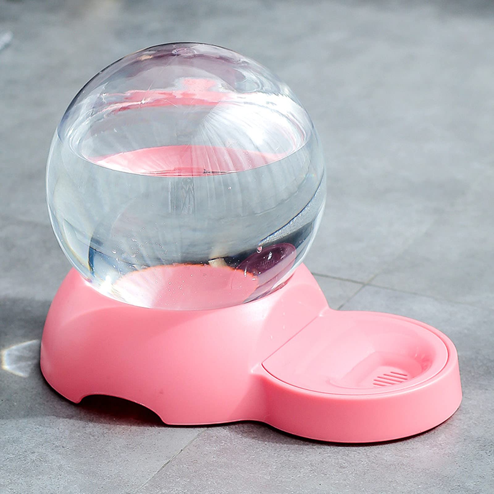 Fuente De Agua para Gatos, Dispensador De Agua para Mascotas, Fuente De Agua para Gatos Totalmente Transparente con 1 Filtro De Repuesto para Perros Pequeños Y Gatos, 3.8L,Rosado