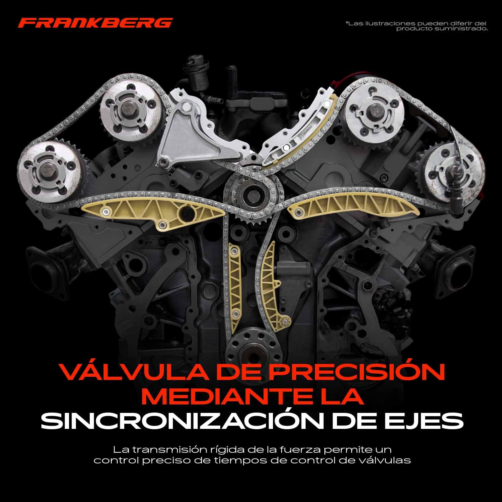 Frankberg Kit de Cadena distribución Diesel Compatible con Ducato Furgoneta 250 2.2L Mondeo III Turnier BWY 2.0L Transit Bus FB FC FD FS FZ 2.2L Boxer Bus 2.2L Jumpara Bus 2.2L Replace# TC2303K