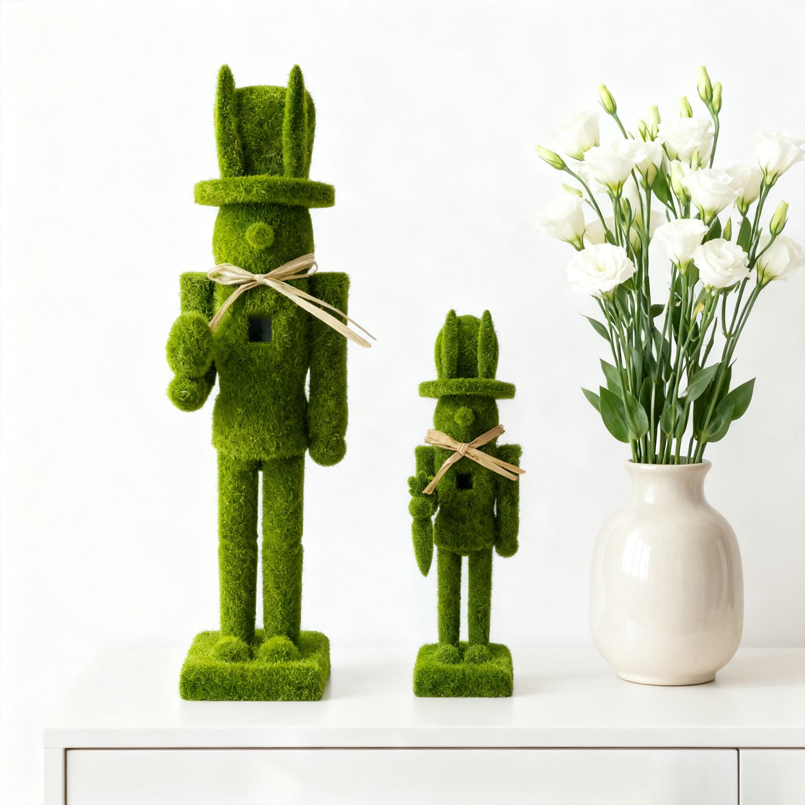 Hasen Nussknacker Dekorationen, Kaninchen Figur, Osterdekoration für den Innenbereich für den Frühling, Heimdekoration, Osterhasen Figur