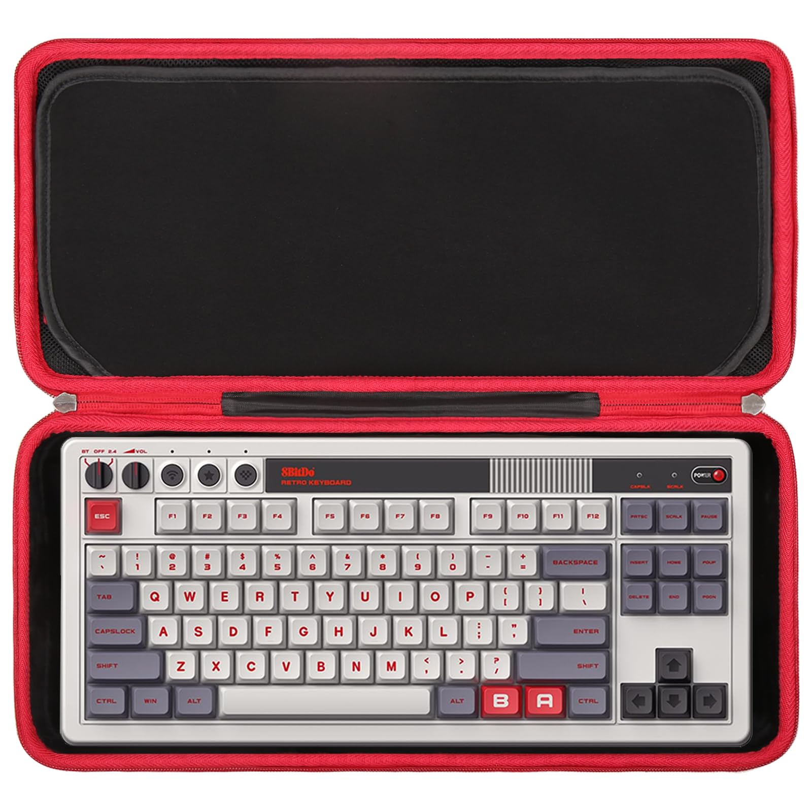 MchoiHard Case Compatible with 8BitDo Retro Mechanical Keyboard 87 Keys Dual Super Programmable Buttons, Case Only