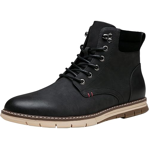 VOSTEY Boots for Men Casual Dress Shoes Fashion Waterproof Men's Motorcycle Boots