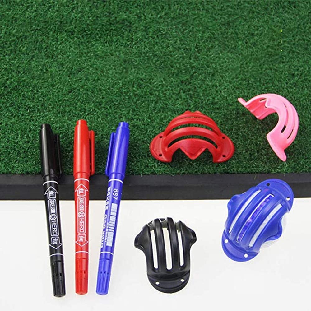 Pennarello per palline da golf, strumento per disegnare e allineare la linea, modello di allenamento con 3 penne