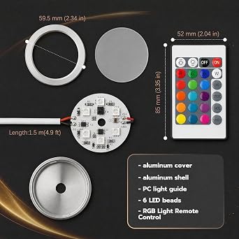 Remote Control RGB LED Lamp Kit for MakerWorld DIY 3D Printer