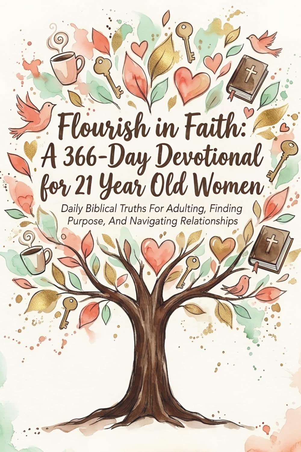 Flourish in Faith: A 366-Day Devotional for 21 Year Old Women: Daily Biblical Truths For Adulting, Finding Purpose, And Navigating Relationships