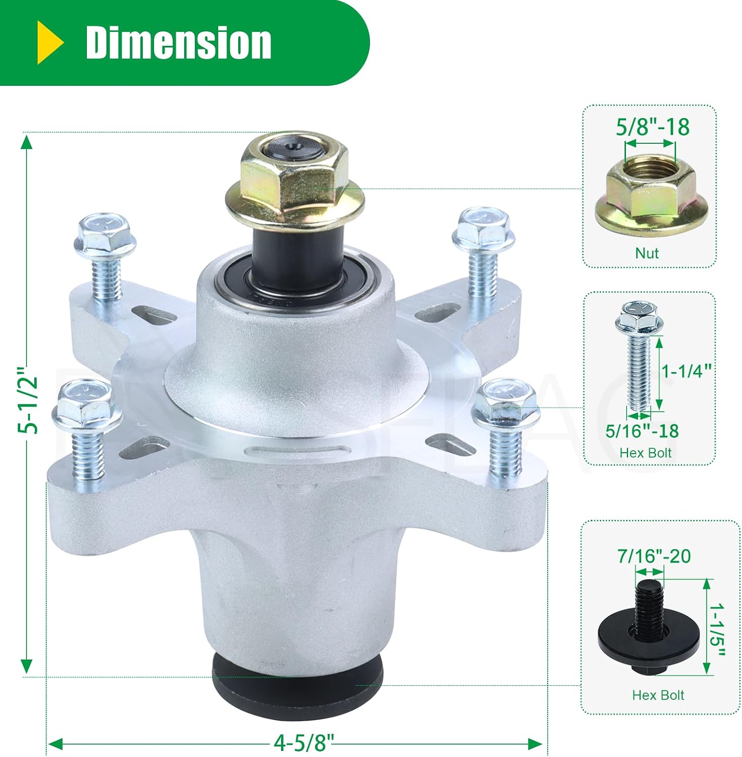 139-3214 Spindle Assembly Replaces Toro 121-0751 Spindle Assembly, 117-7439 Spindle, 117-7267, 139 3214, 121 0751, 117-7268 for Toro 42 50 inch SS5000 SS4225 SS4235 MX5060 MX5000 MX4250 Mowers