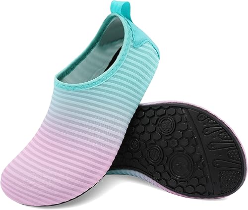 Miniatura 3 de Scurtain - Zapatos acuáticos para niños, calcetines acuáticos de secado rápido con sensación de pies descalzos para niños, niñas y bebés con suela