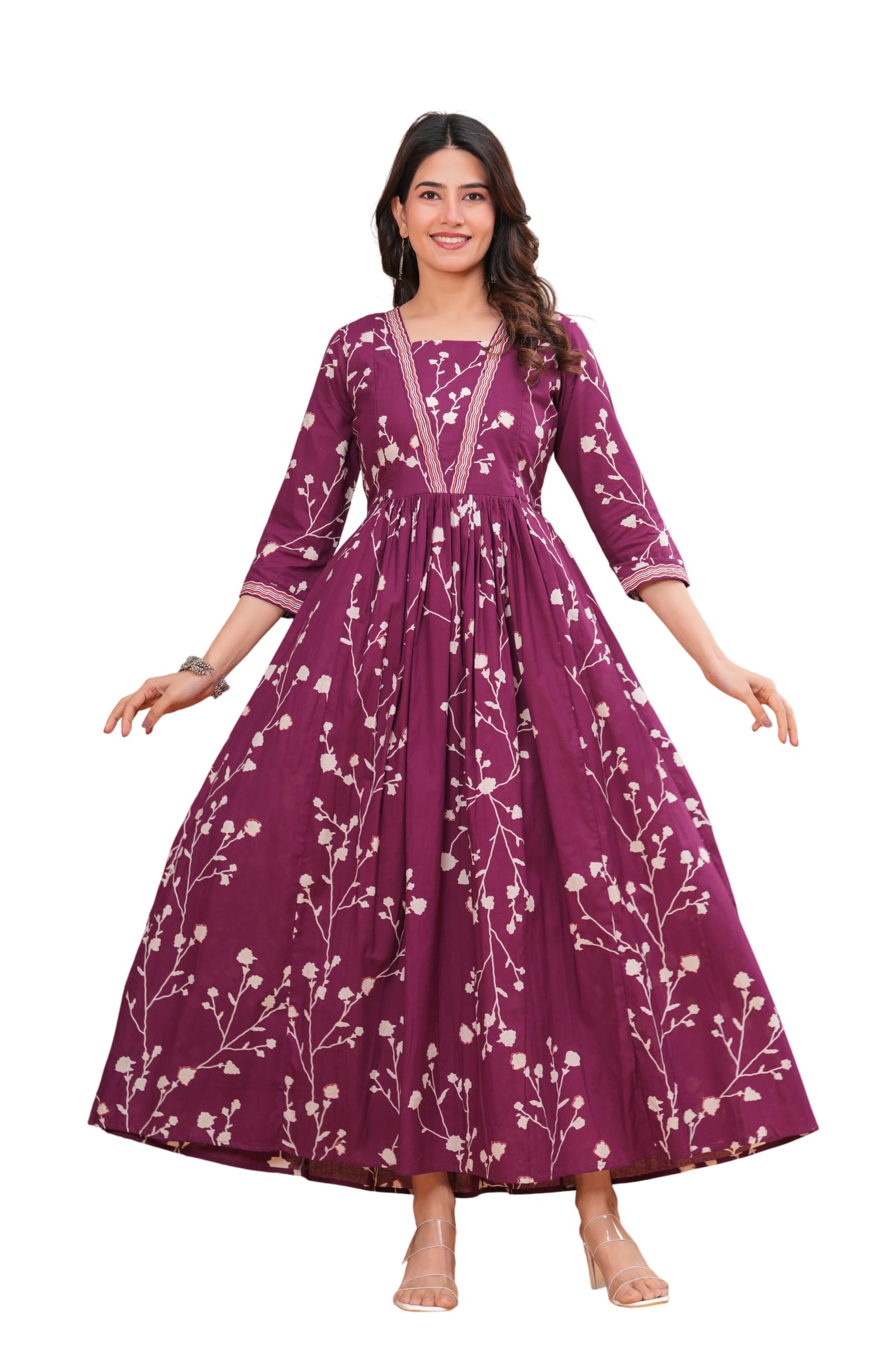Women’s Printed Cotton Maternity Feeding Kurta with Both Side Zipper-image-44
