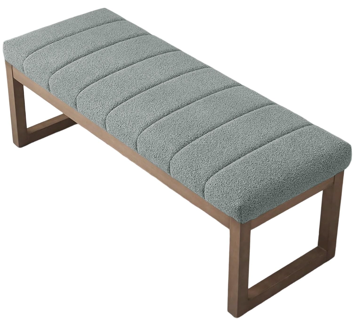 uyeoco Indoor/Outdoor Bench Cushion – 120cm/150cm/100cm/90cm x 40cm/35cm/30cm/25cm – Non-Slip Seat Pad for Bay Windows, Garden Patio, Long Chairs, Swings & Porch Furniture(Light gray,30x185x5cm)