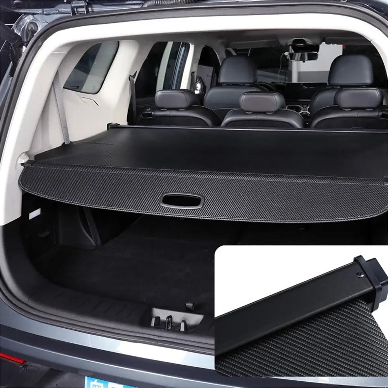 Genérico Bandeja RetráCtil Maletero Trasero Cubiertas Maletero Coche para Mercedes para Benz Clase B W246 160 180 2012-2018 Cortina Equipaje Refugio privacidad retráctil Carga(Black)