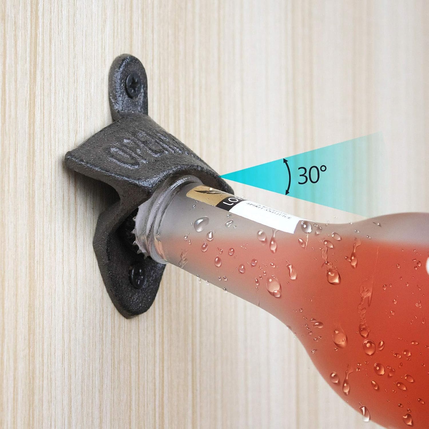 ❤ Crazy Deals SMOQIO Wall Mounted Bottle Opener, 4 pcs cast iron