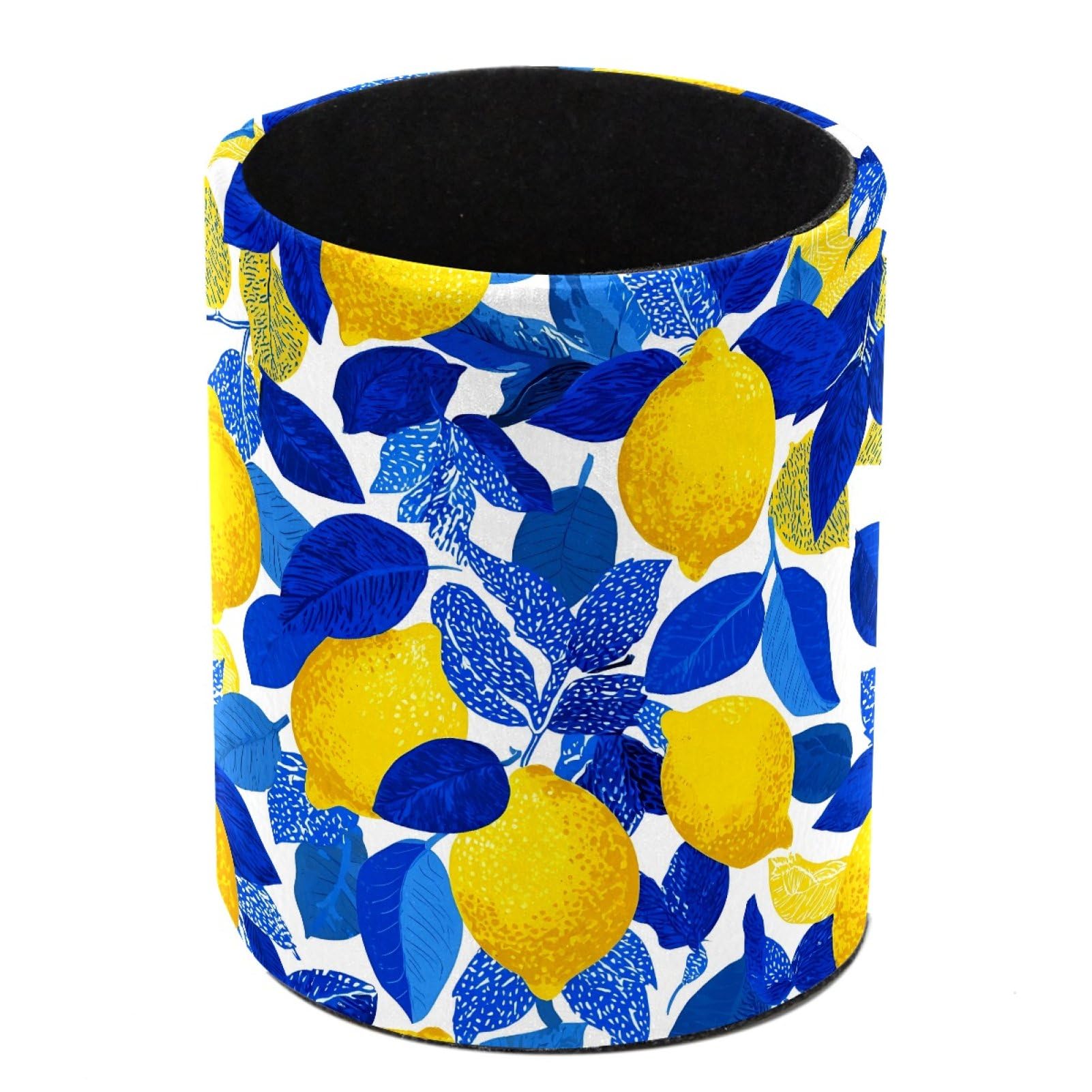 FWJZDSP Lemon Pattern Pencil Cup Pen Organizer Makeup Brush Holder for Office Home Countertop Desk Accessory Storage