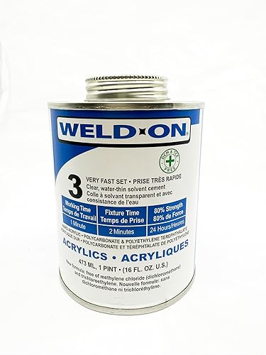 Weld-On 3 pintas, fórmula libre de DCM y TCE, adhesivo acrílico