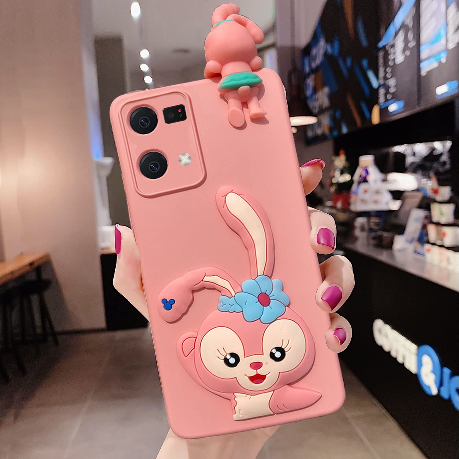 KC Back Cover for Oppo F21 Pro 4G, Cute Bunny Duffy Ballet Rabbit Peeking Cartoon Soft Silicon Soft Silicone Case (Pink) (B0B5DS3RBW) Amazon Price History, Amazon Price Tracker