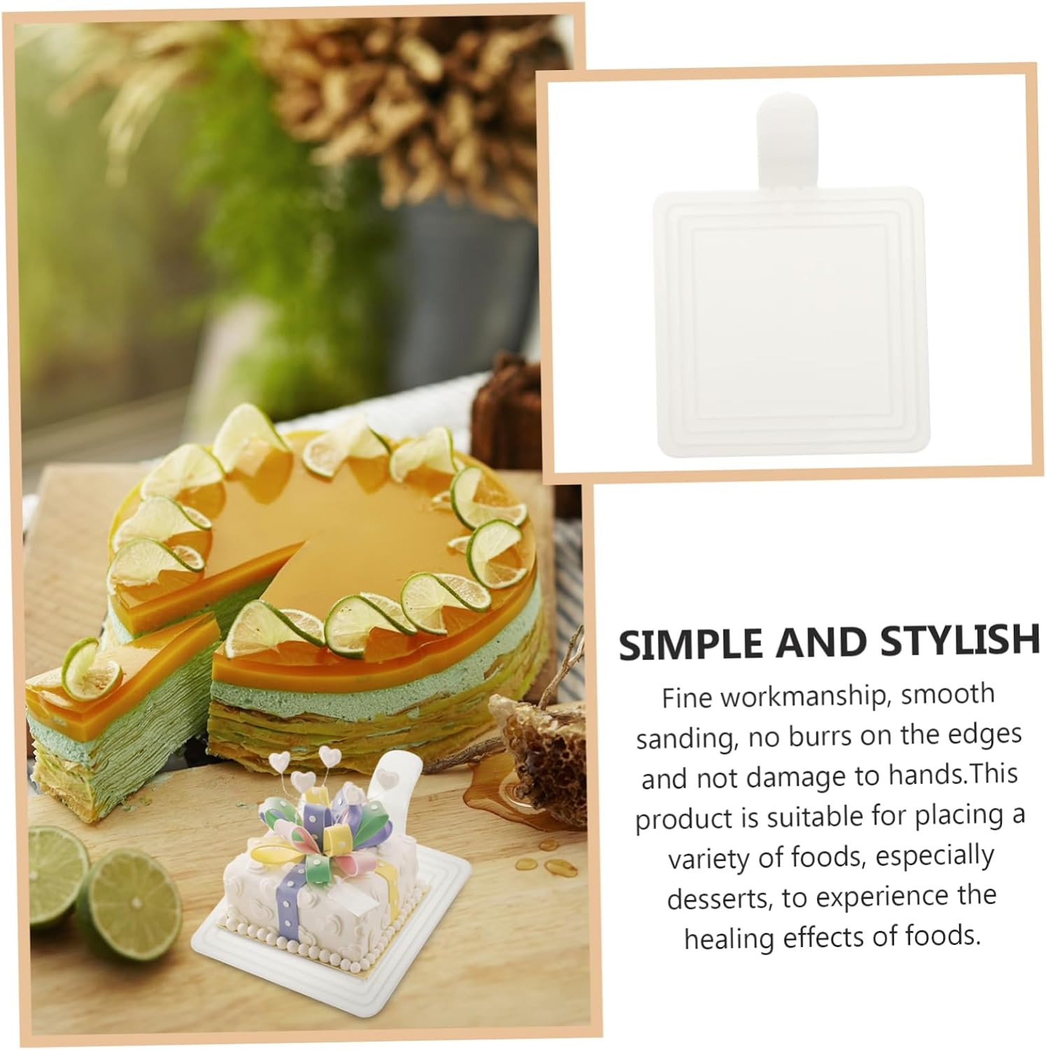 LABRIMP 100 Pcs Dessert Display Trays Food Grade Mousse Cake Bases for Parties Weddings and Buffets Portable Sturdy and Elegant Cake Transfer Plates Compact and Storage