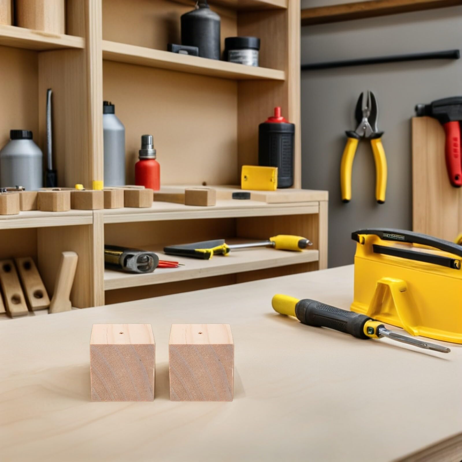 Baluue Kit 10 Pezzi Base in Legno per Decorazioni Torta, Supporto per Fiori da Decorazione Design Multifunzionale e Facile da Pulire, per Pasticceri Casalinghi