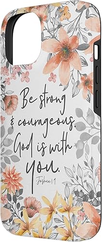 Miniatura 5 de Funda para iPhone 13 Pro Pretty Floral Watercolor Art Christian Quote Joshua 19