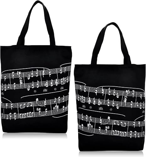 Miniatura 8 de Bolsas de comestibles reutilizables, bolsa de música, bolsa de lona perfecta para ir de compras