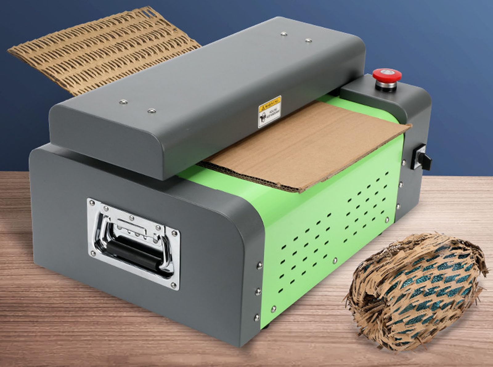 CAULO Máquina trituradora de Papel de cartón de residuos pequeños, Corte de cartón en Forma de Panal de Papel Arrugado, Corte expandible de cojín de Papel Corrugado Kraft (Cutting width425mm)
