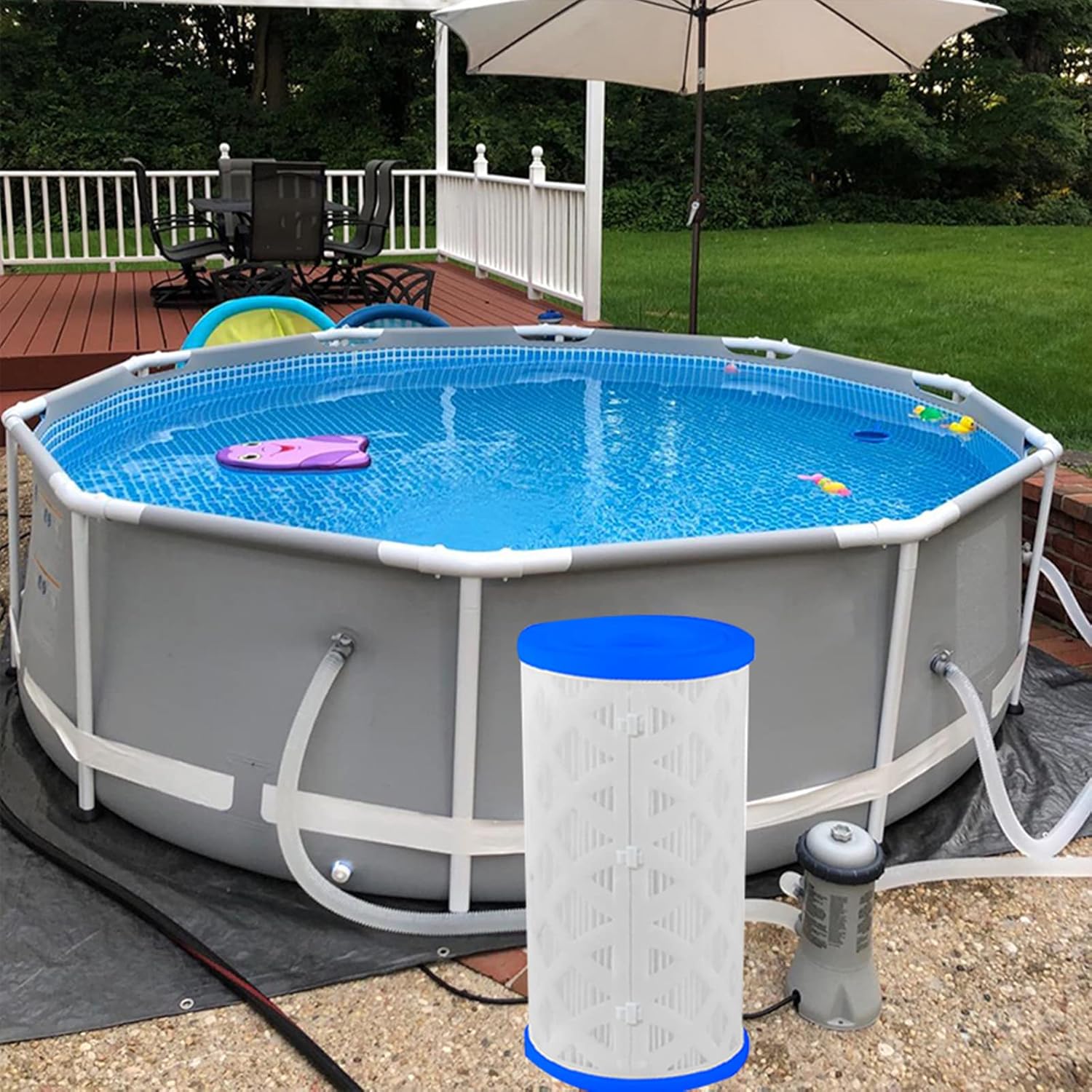 6-Pack Universal Pool Filters Type A Type C or III Replacement for Pool Filter Cartridge Pump, Reusable Pool Filter Type A/C for Above-Ground Swimming Pools, SPA - Image 7