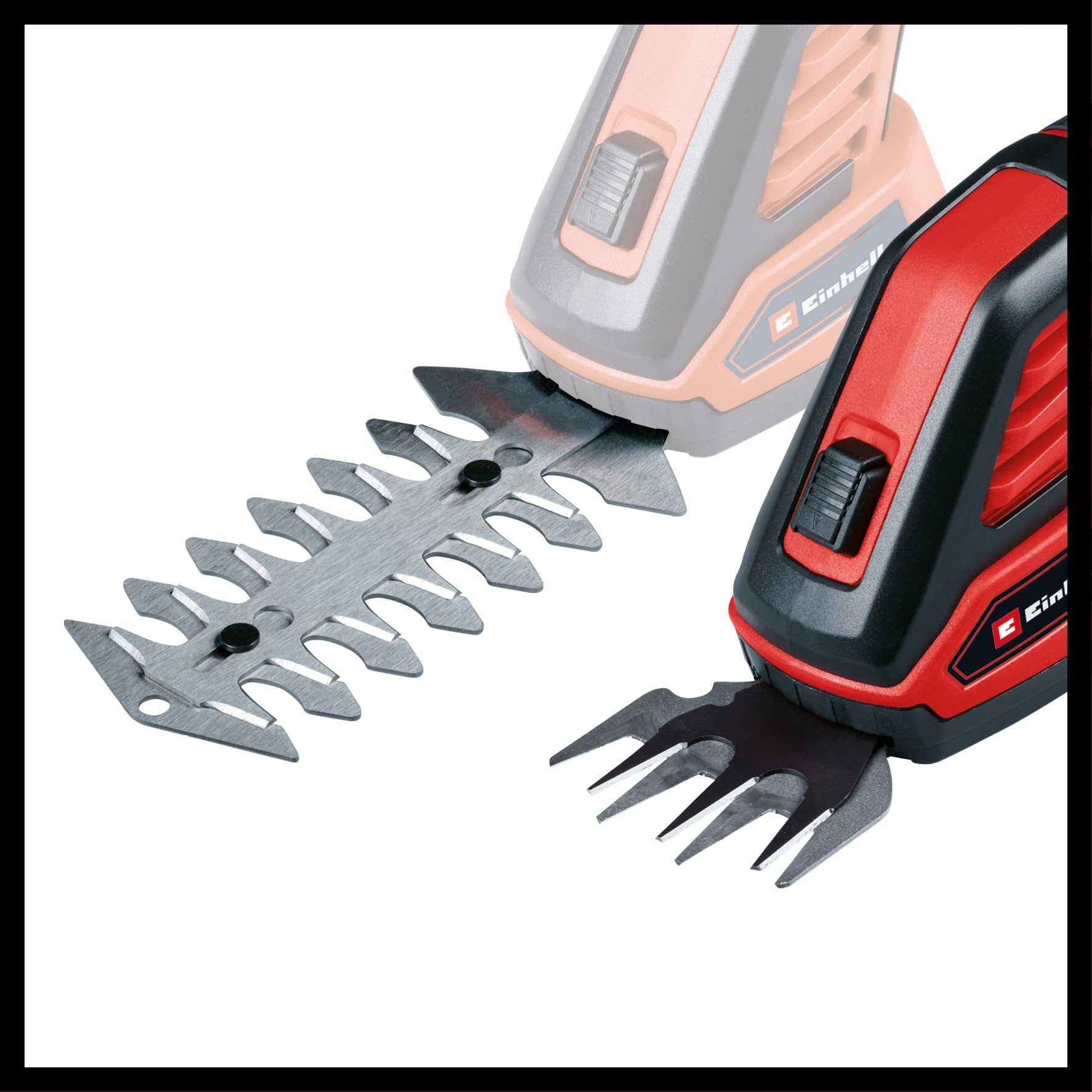 Einhell Akumulatorowe nożyce do trawy i krzewów GC-CG 3,6/70 Li WT (3,6 V, akumulator Li-Ion 2,0 Ah, ostrze do trawy 70 mm, ostrze do krzewów 110 mm, w tym kabel ładujący)
